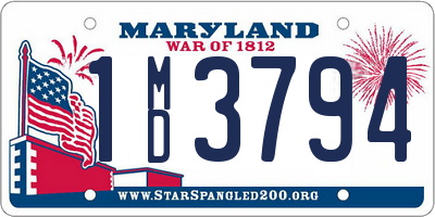 MD license plate 1MD3794