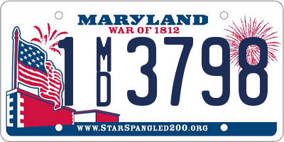 MD license plate 1MD3798