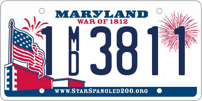 MD license plate 1MD3811