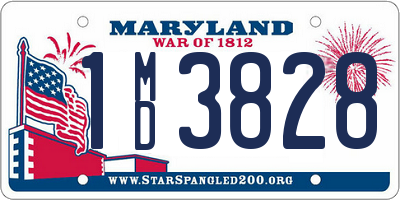 MD license plate 1MD3828