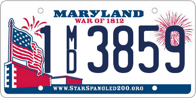 MD license plate 1MD3859