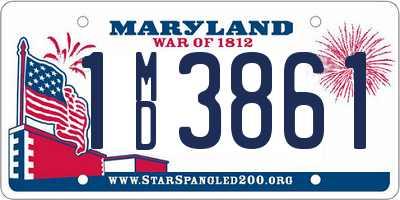 MD license plate 1MD3861