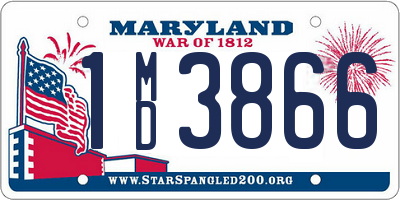 MD license plate 1MD3866