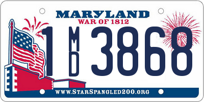 MD license plate 1MD3868