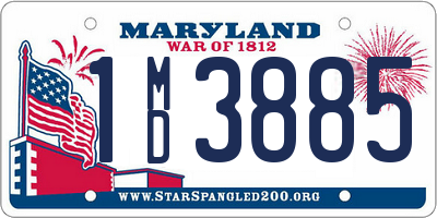 MD license plate 1MD3885