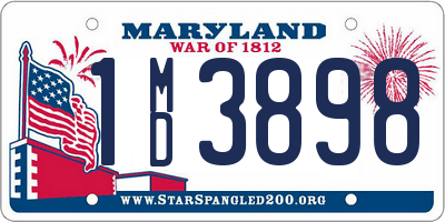 MD license plate 1MD3898