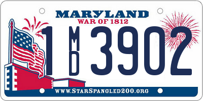 MD license plate 1MD3902