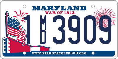 MD license plate 1MD3909