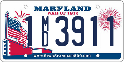 MD license plate 1MD3911