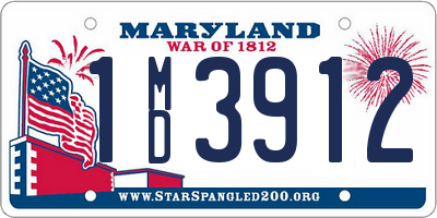 MD license plate 1MD3912