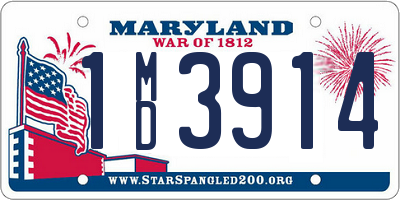 MD license plate 1MD3914