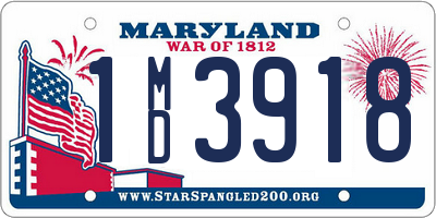 MD license plate 1MD3918