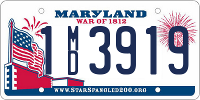 MD license plate 1MD3919