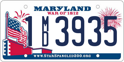 MD license plate 1MD3935