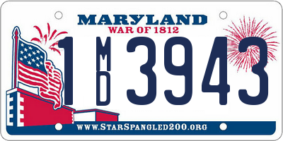 MD license plate 1MD3943