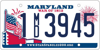 MD license plate 1MD3945