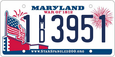 MD license plate 1MD3951