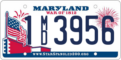 MD license plate 1MD3956