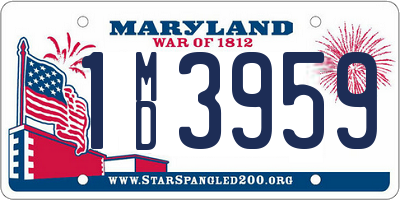 MD license plate 1MD3959