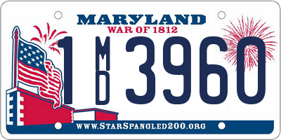 MD license plate 1MD3960