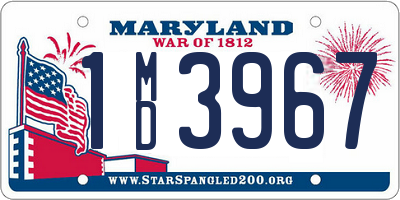 MD license plate 1MD3967