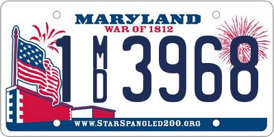 MD license plate 1MD3968