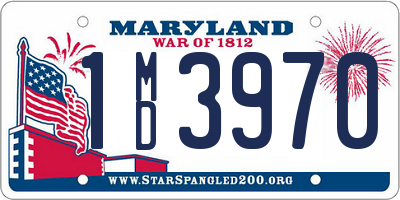 MD license plate 1MD3970