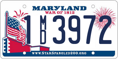 MD license plate 1MD3972