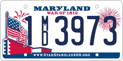 MD license plate 1MD3973