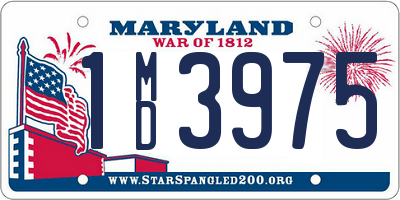 MD license plate 1MD3975