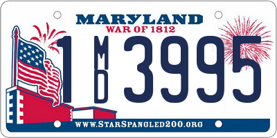 MD license plate 1MD3995