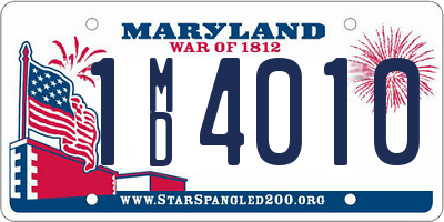 MD license plate 1MD4010