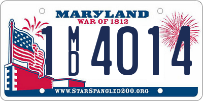 MD license plate 1MD4014