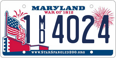 MD license plate 1MD4024