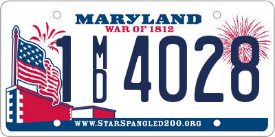 MD license plate 1MD4028