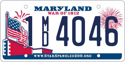 MD license plate 1MD4046