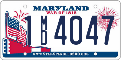 MD license plate 1MD4047