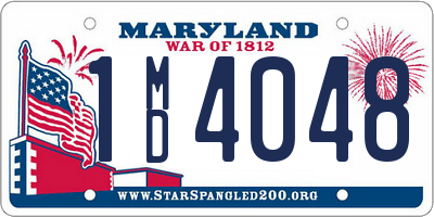 MD license plate 1MD4048