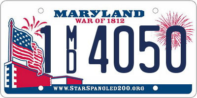 MD license plate 1MD4050