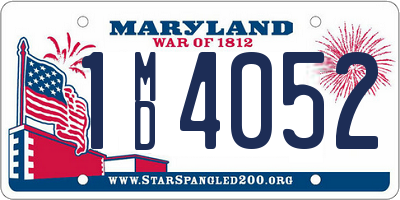 MD license plate 1MD4052