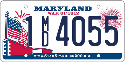 MD license plate 1MD4055