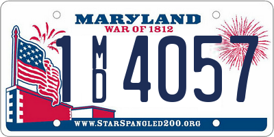 MD license plate 1MD4057