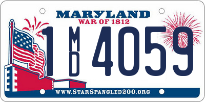 MD license plate 1MD4059