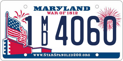 MD license plate 1MD4060