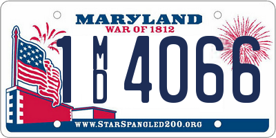 MD license plate 1MD4066