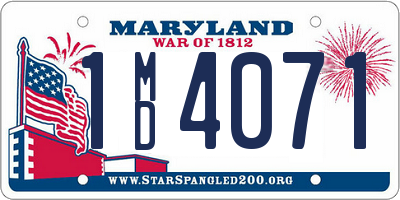 MD license plate 1MD4071