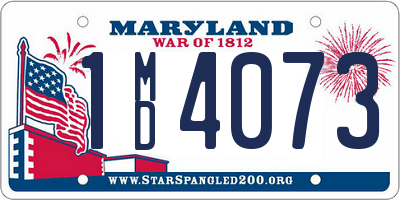 MD license plate 1MD4073