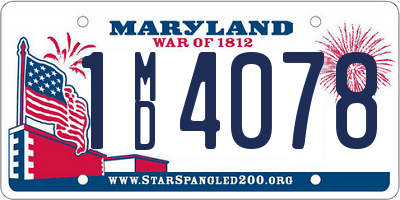 MD license plate 1MD4078