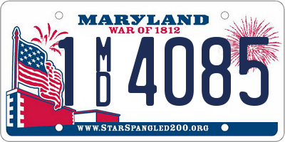 MD license plate 1MD4085