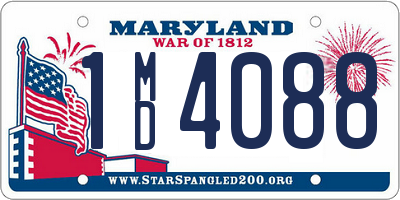 MD license plate 1MD4088